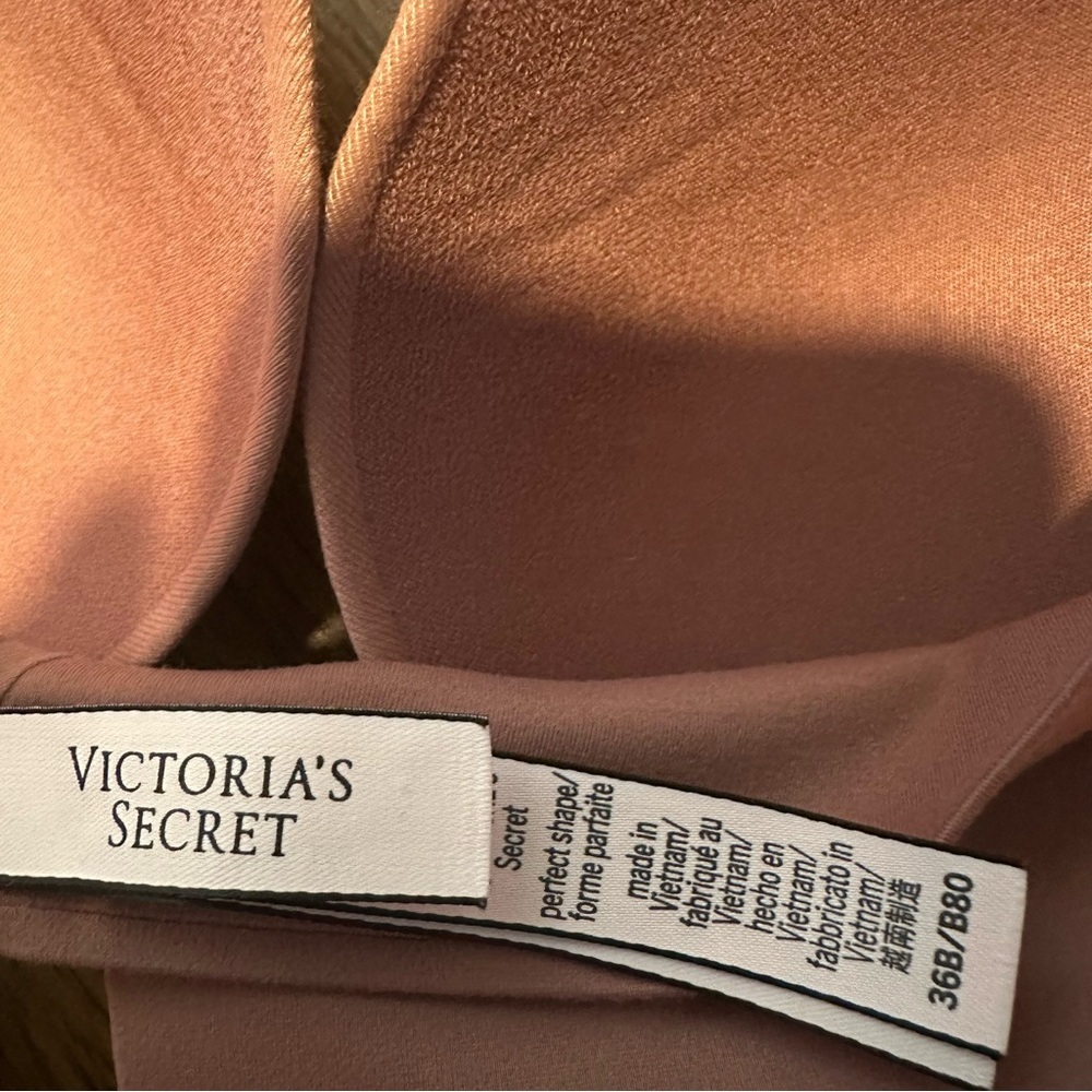 Victoria’s Secret brown/rose padded Bra size 36B sexy adjustable straps - Picture 4 of 7